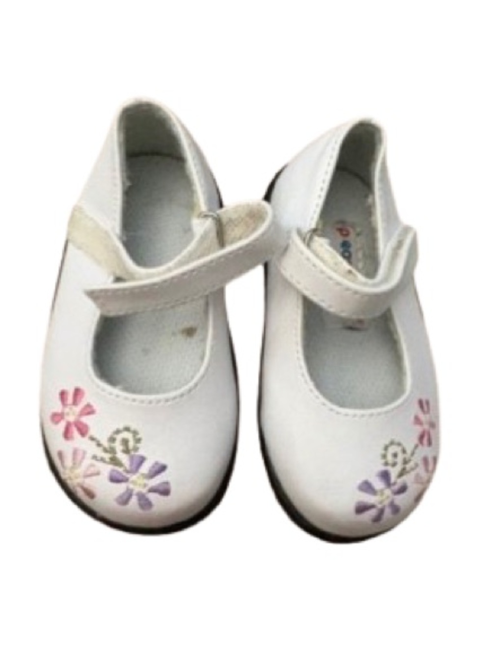Pease Mum White Floral Mary Jane Shoes – Toddler Size 4